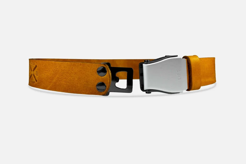 GÜRTEL STANDARD COGNAC/MIXED SILBER