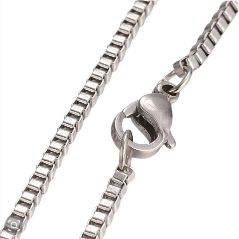 Milano Cube Venezianerkette aus Edelstahl – 2 mm – 60 cm oder 65 cm