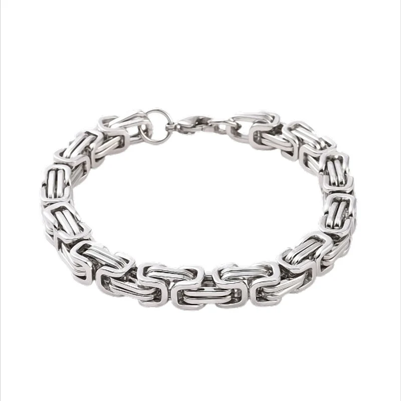 „SteelGrid“ Edelstahl Armband Königsarmband 23 cm lang, 8 mm stark