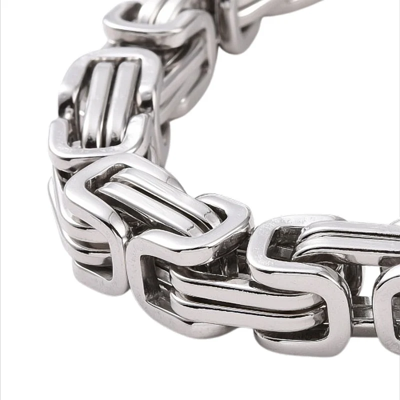 „SteelGrid“ Edelstahl Armband Königsarmband 23 cm lang, 8 mm stark