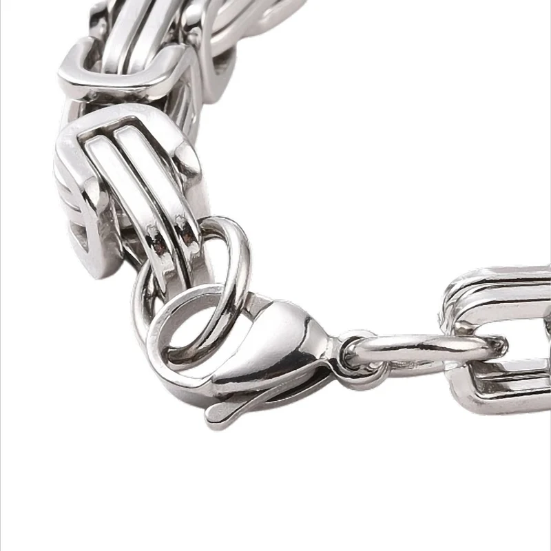 „SteelGrid“ Edelstahl Armband Königsarmband 23 cm lang, 8 mm stark