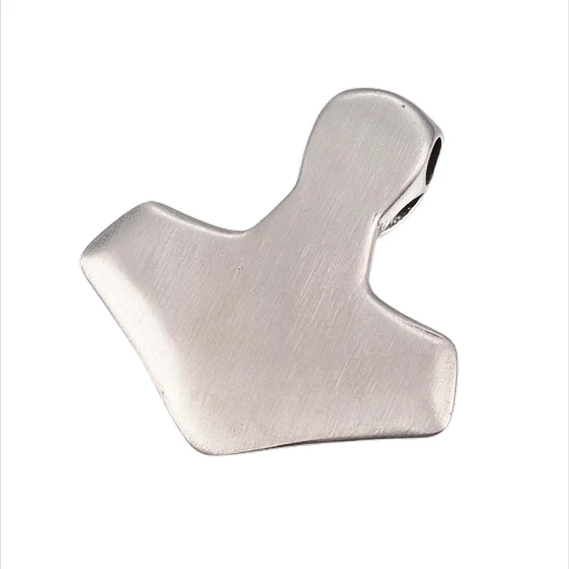Raben-Mjölnir Edelstahl Kettenanhänger 34 x 33,5 x 8 mm, Bohrung 4 mm