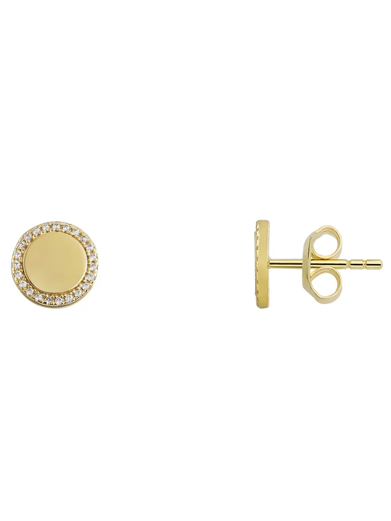 Xenox Damen Ohrstecker Sterling-Silber 925 Gold XS6090G