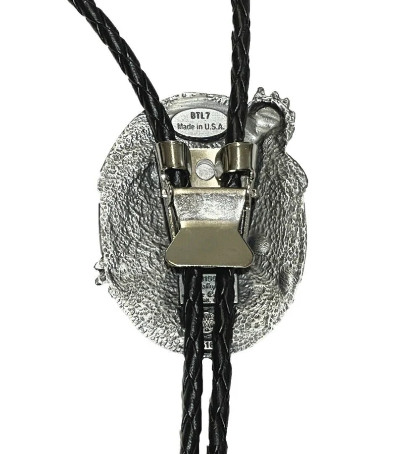 Fliegender Adler Federn Liberty Coin Bolo Tie Westernkrawatte Lederkordel