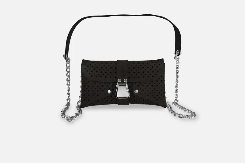 MINI BAG VINTAGE BLACK/SILBER GLÄNZEND