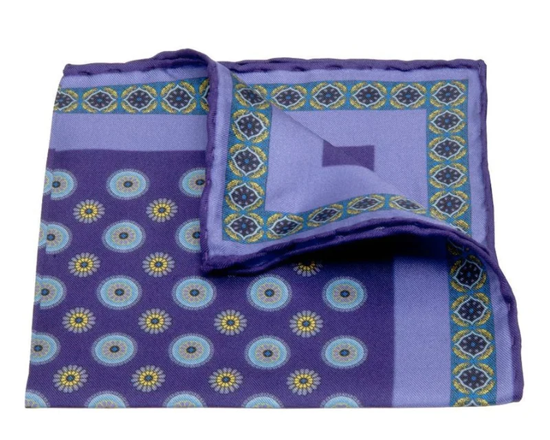 Einstecktuch aus Seiden-Twill mit Blütenmuster