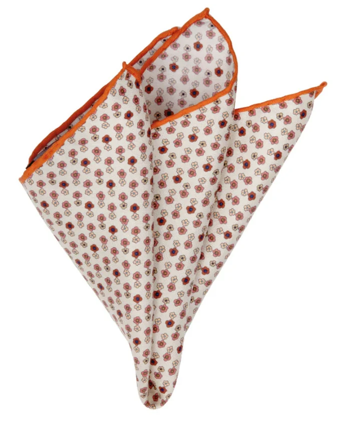 Einstecktuch aus Seiden-Twill mit Paisley Muster