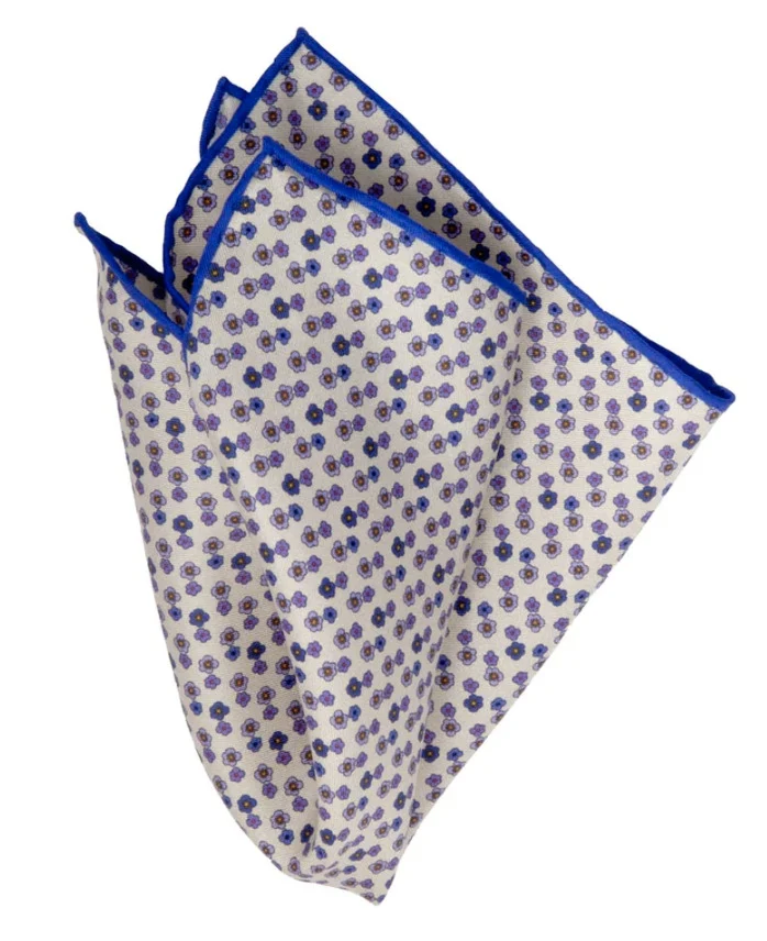 Einstecktuch aus Seiden-Twill mit Paisley Muster