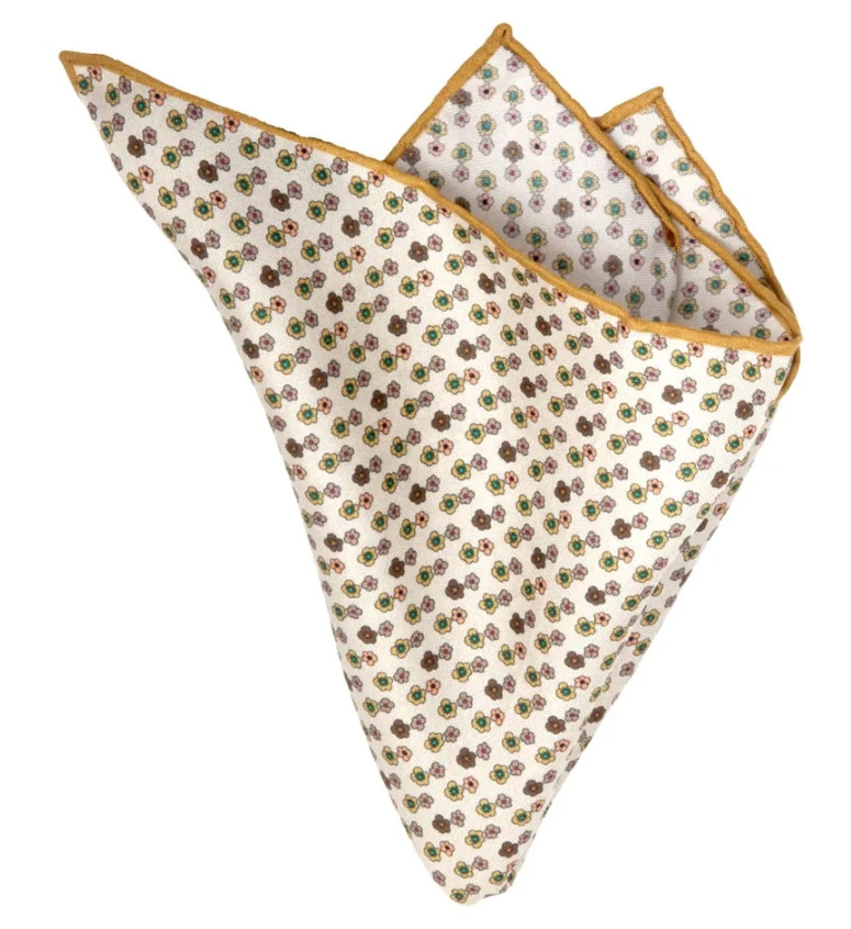 Einstecktuch aus Seiden-Twill mit Paisley Muster