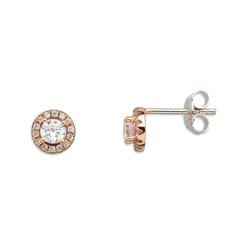 Damen-Ohrstecker Silver Circle Halo XS7364R