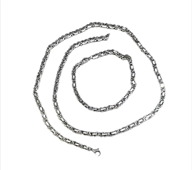 Steel Heritage Chain Set Schmuckset Edelstahl Kette 60 cm & Armband 21 cm