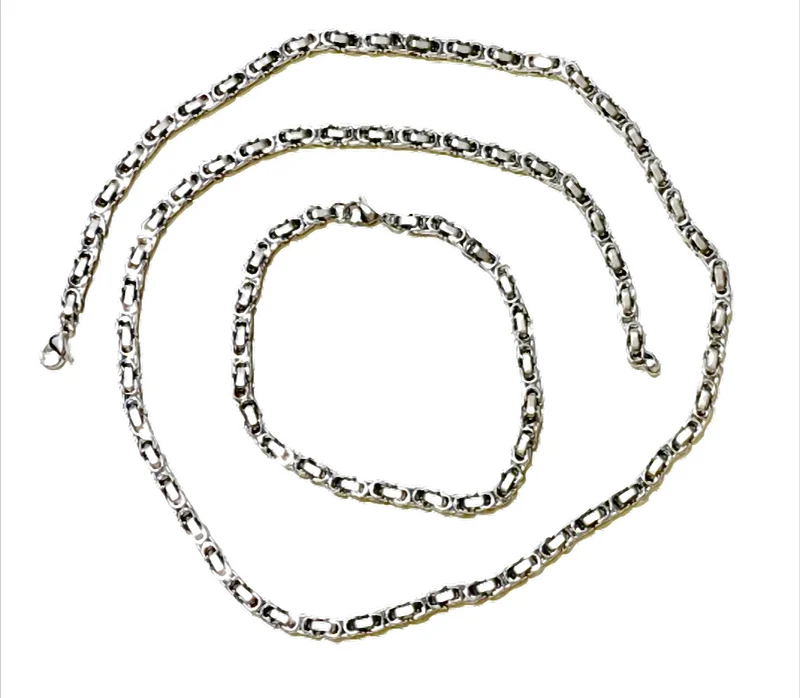 Steel Heritage Chain Set Schmuckset Edelstahl Kette 60 cm & Armband 21 cm