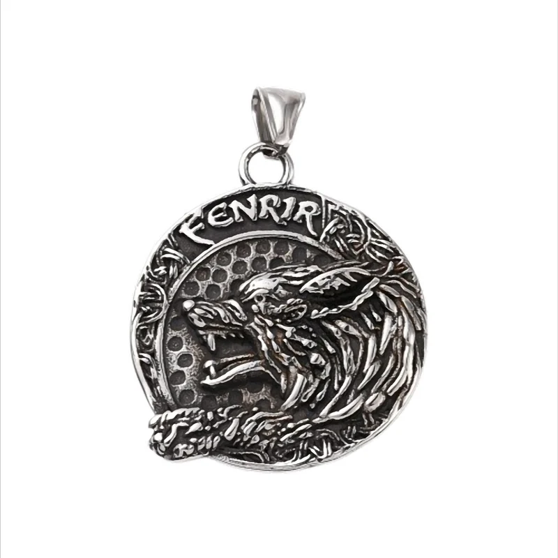 Fenrir’s Shield of Fury Edelstahl Kettenanhänger – beidseitig graviert