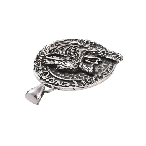 Fenrir’s Shield of Fury Edelstahl Kettenanhänger – beidseitig graviert