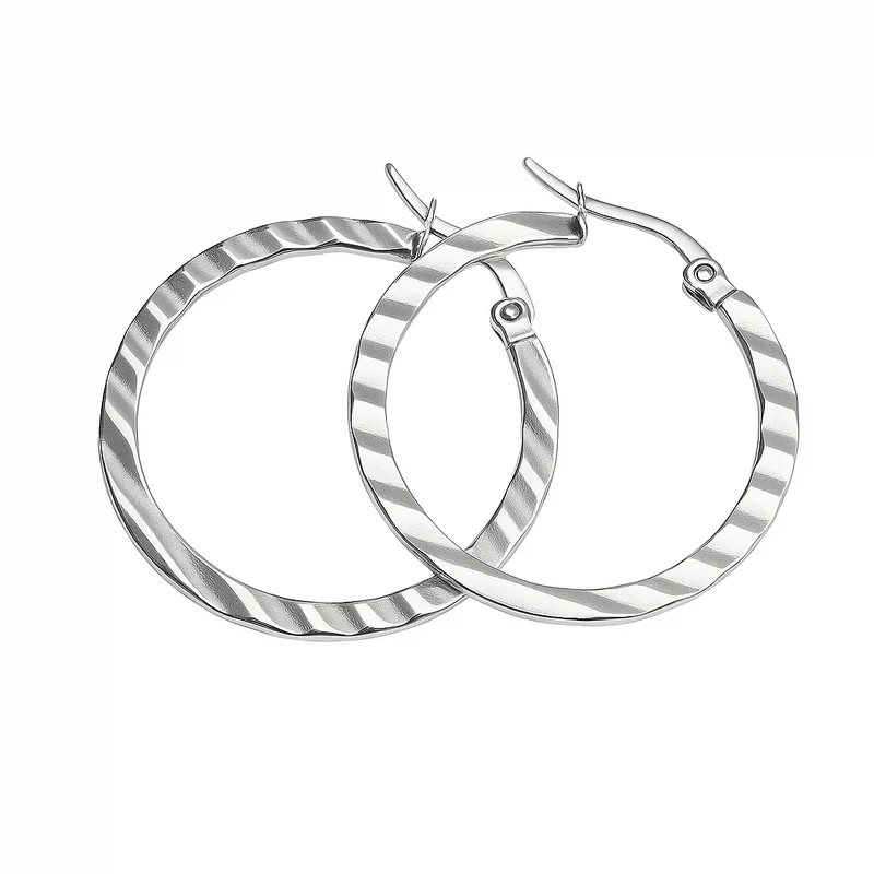 SilverTwist Hoops Creolen aus Edelstahl , Ø 15 / 20 / 25 / 30 / 40 / 50 mm