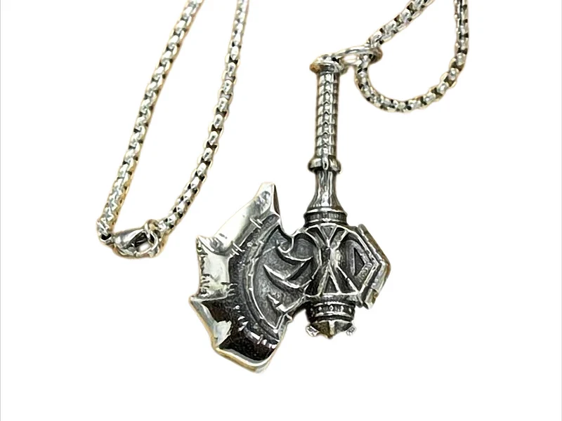 Battleforge Axe Edelstahlkette mit Anhänger Axt