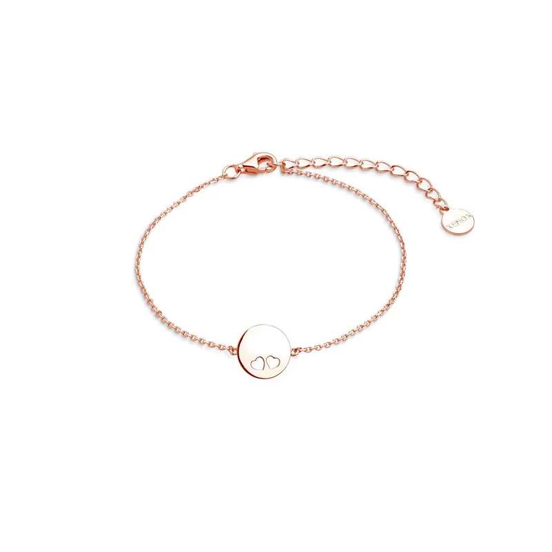 Xenox Damen Armband Love Story mit Coin-Anhänger Cut-Out Herzen XS3572
