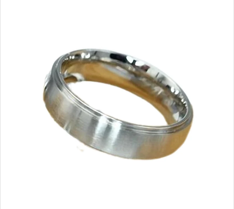 Pure Steel Classic Ring Bandring Partnerring Silberfarben Edelstahl, 7 mm