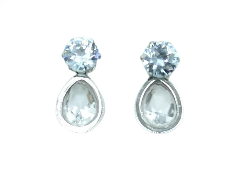 Crystal Drop Elegance Ohrstecker – Edelstahl, 5 Farben, ca. 15 × 11 mm