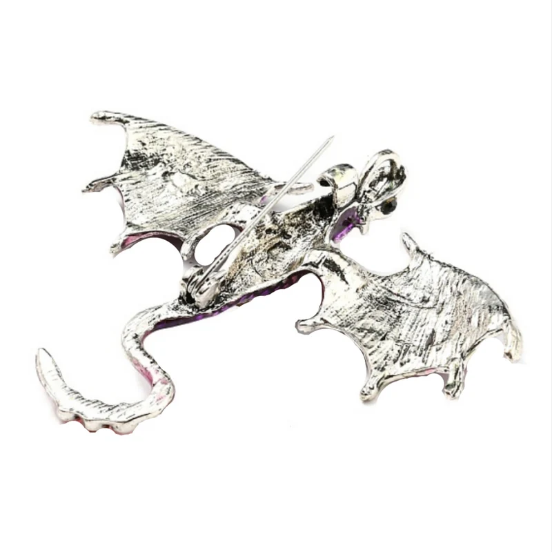 Mystische Anstecknadel Brosche Drachen Dragon verschiedene Farben