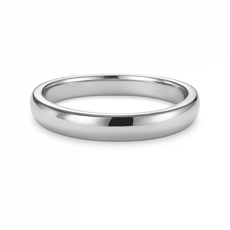 Silvoria Classic – Zeitloser Edelstahlring aus poliertem Edelstahl, 4 mm breit