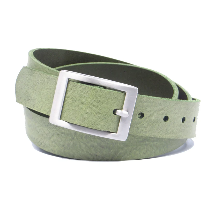 Ledergürtel 3 cm breit mint grün Rindsleder