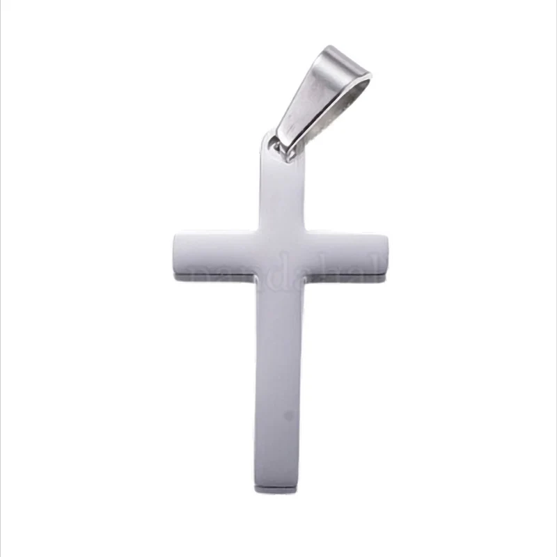 Pure Line Cross Schlichter Kreuz-Anhänger aus Edelstahl – 28 × 15,5 × 1,9 mm