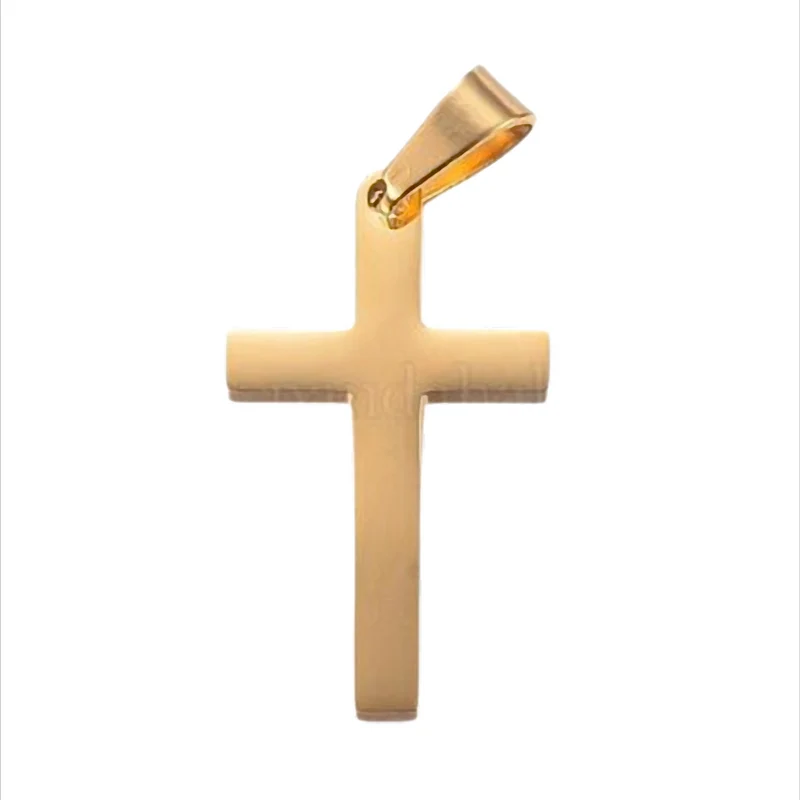 Pure Line Cross Schlichter Kreuz-Anhänger aus Edelstahl – 28 × 15,5 × 1,9 mm
