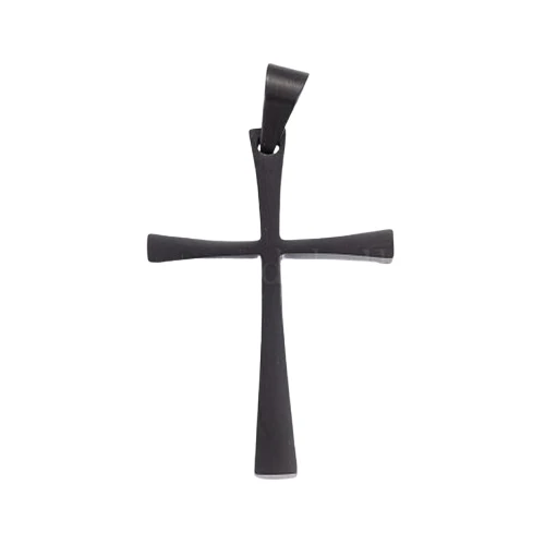Classic Faith Steel Kreuz-Anhänger aus Edelstahl Silber / Gold o. Schwarz