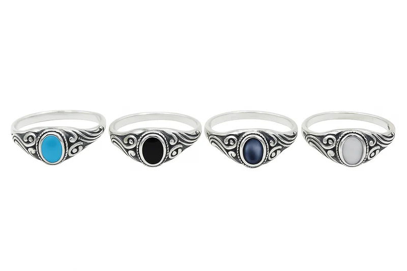Celestia Grace 925er Silberring Fingerring – filigranes Design mit Steinbesatz