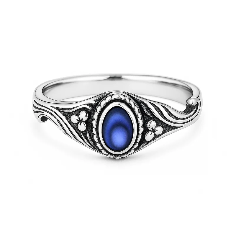 Celestia Grace 925er Silberring Fingerring – filigranes Design mit Steinbesatz