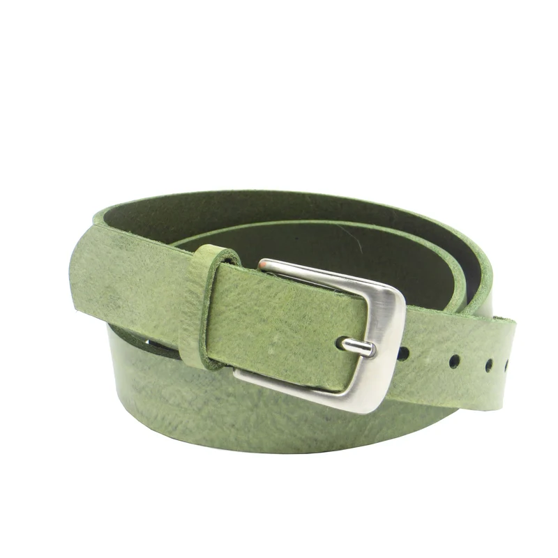 Ledergürtel 3 cm breit mint grün Rindsleder