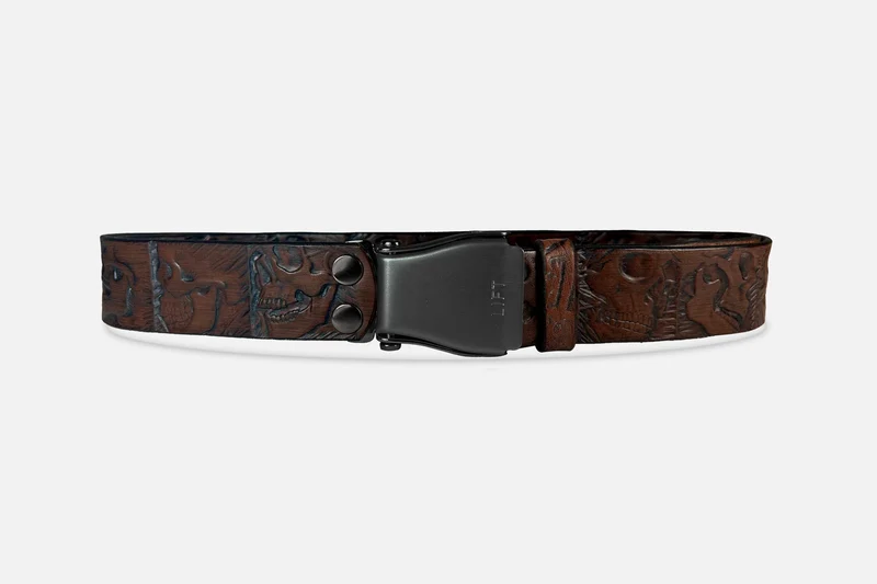 TOTENKOPF-GÜRTEL BRAUN CLASSIC/SCHWARZ