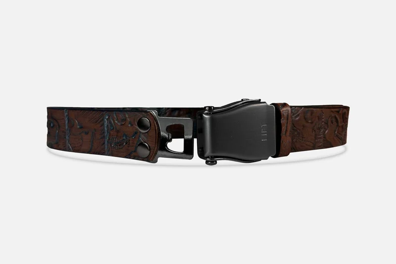 TOTENKOPF-GÜRTEL BRAUN CLASSIC/SCHWARZ