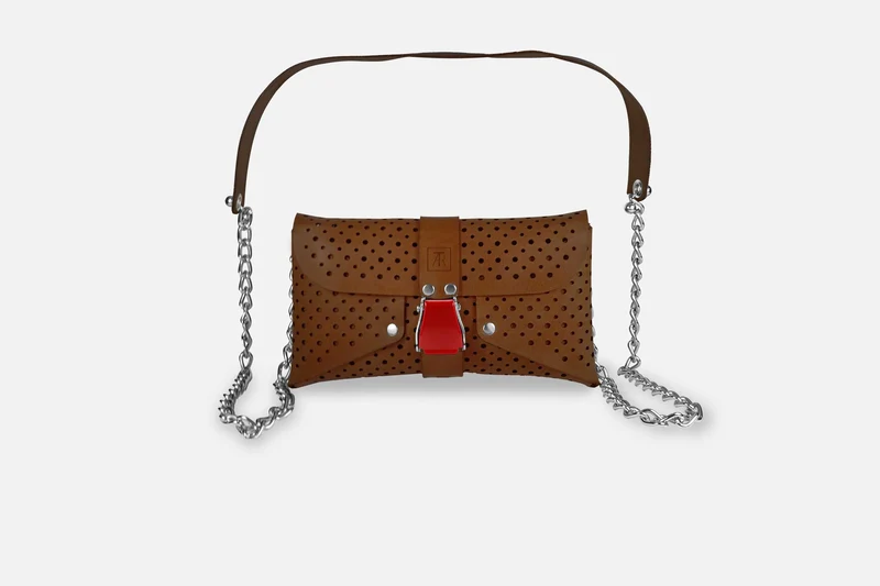 MINI BAG NUBUK BROWN/ROT
