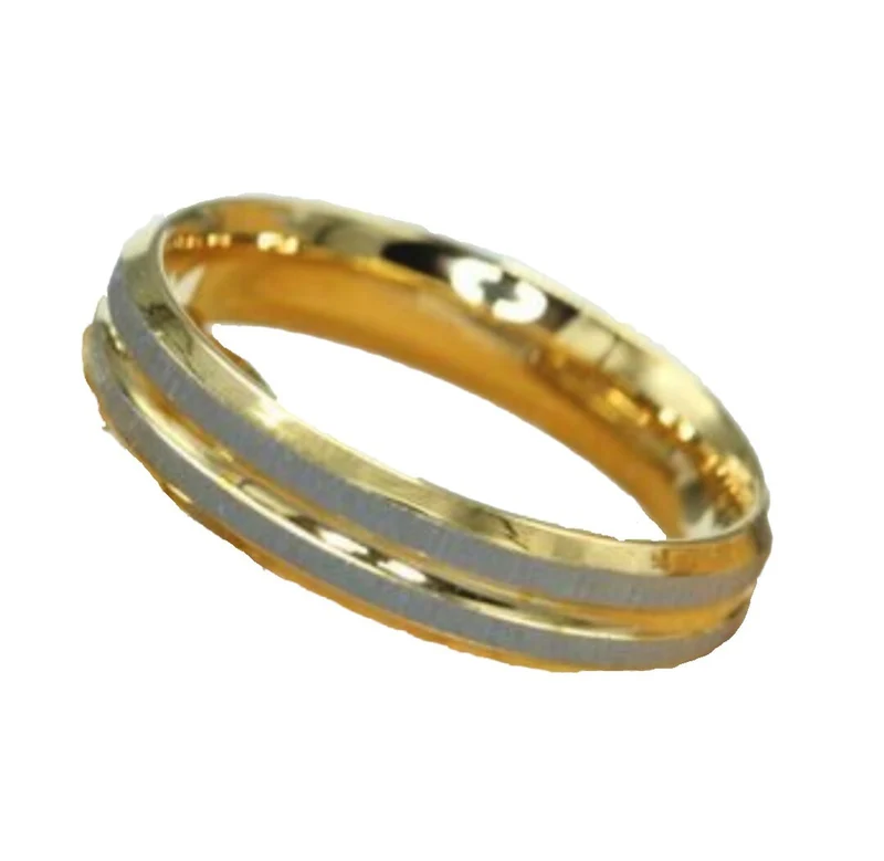 BIANCA Ring Fingerring Bandring Edelstahl Bicolor Gold- & Silberfarben
