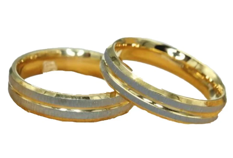 BIANCA Ring Fingerring Bandring Edelstahl Bicolor Gold- & Silberfarben