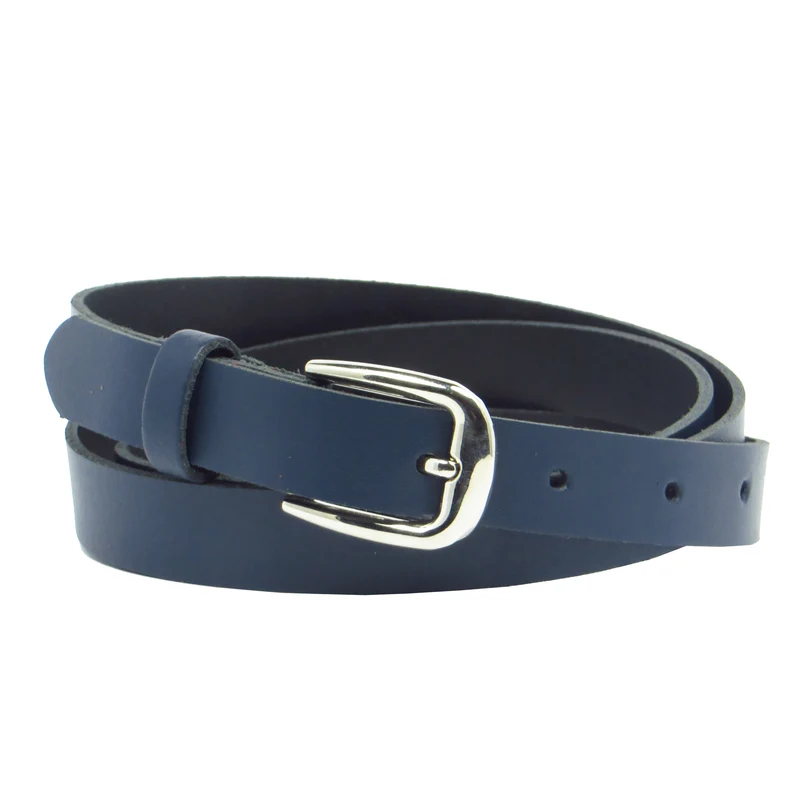 Ledergürtel 2 cm breit dunkelblau aus feinem Rindsleder