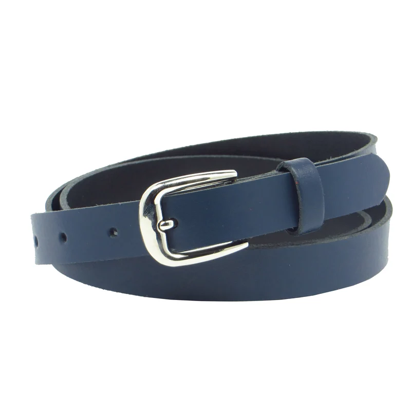 Ledergürtel 2 cm breit dunkelblau aus feinem Rindsleder