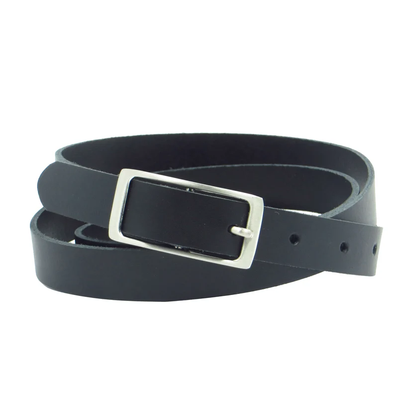 Ledergürtel 2 cm breit schwarz aus feinem Rindsleder