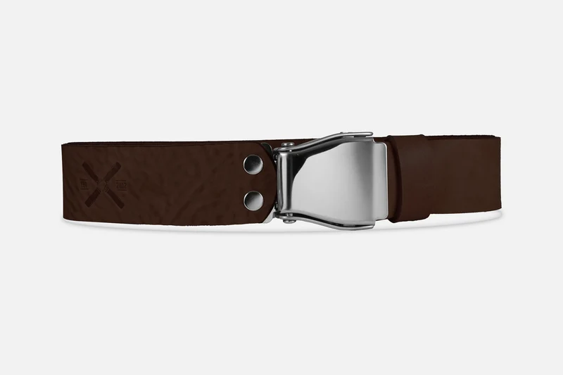 GÜRTEL BIG XL DARKBROWN/EDELSTAHL