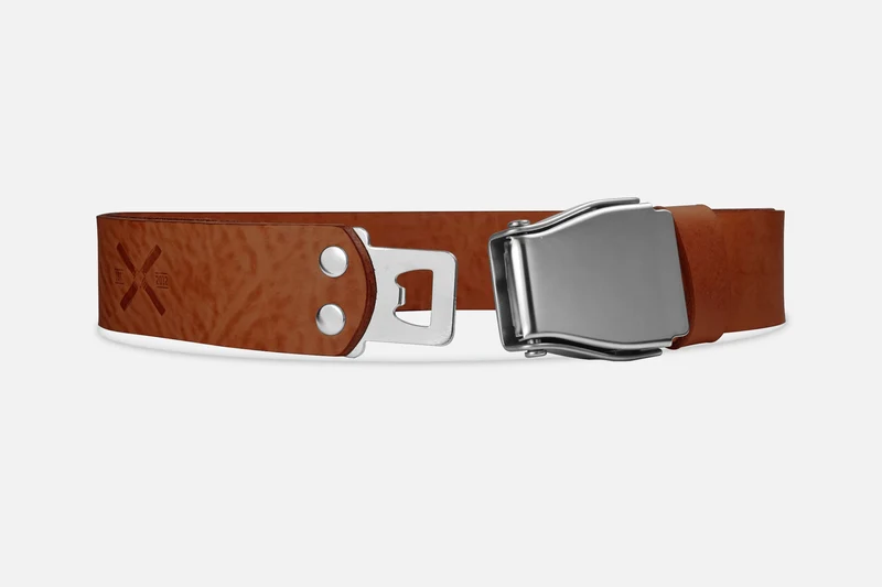 GÜRTEL BIG XL COGNAC/EDELSTAHL