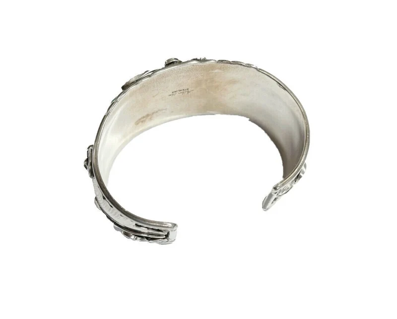 Armreif Armspange 925er Sterling Silber Türkis Navajo Elsie Allen Handarbeit
