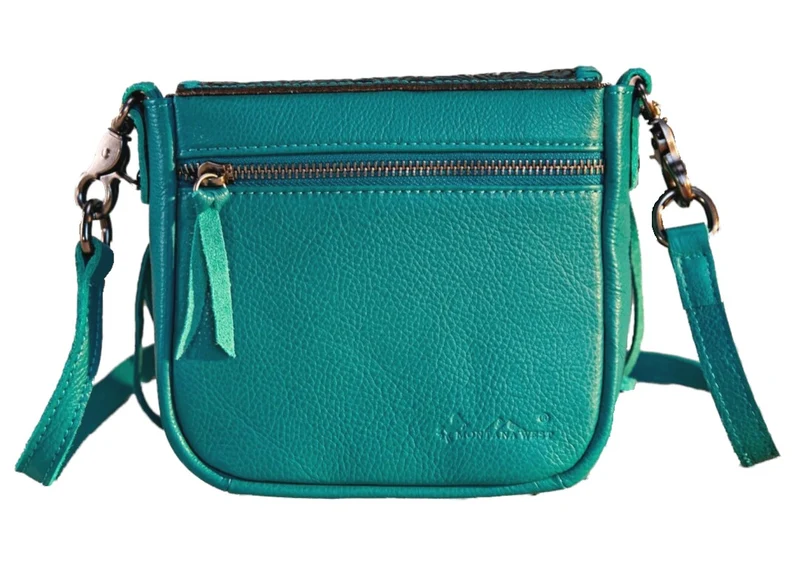 Carmelita Handtasche Schultertasche Westerntasche Fransen Leder Prägung