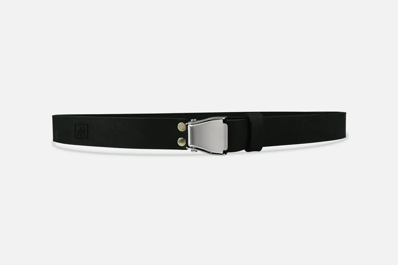 GÜRTEL SMALL NUBUK BLACK/SILBER MATT