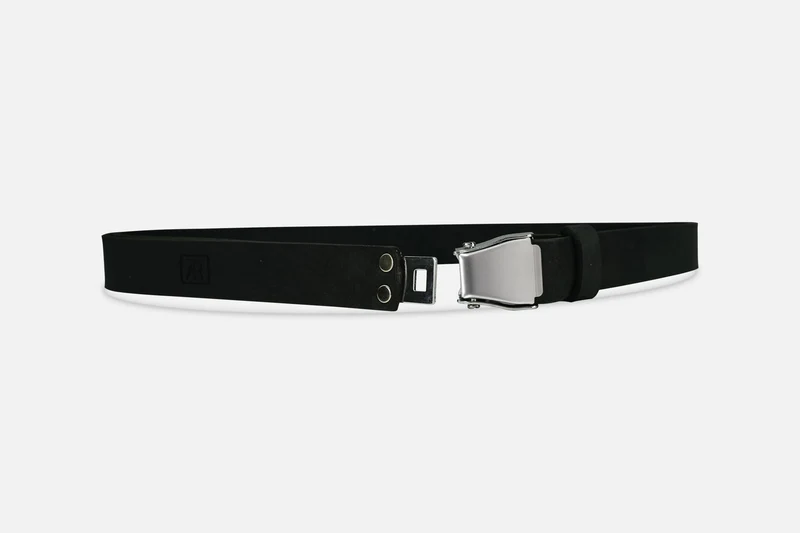 GÜRTEL SMALL NUBUK BLACK/SILBER MATT