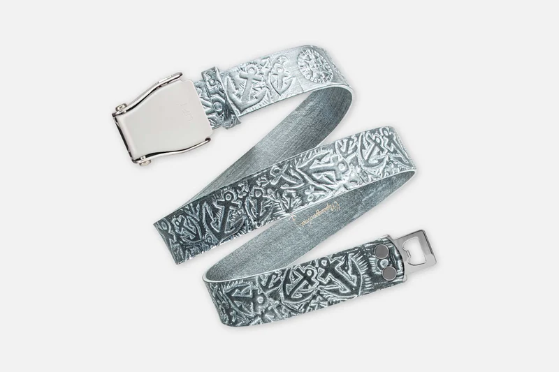 ANKER-GÜRTEL SILBER SCHIMMERND/SILBER
