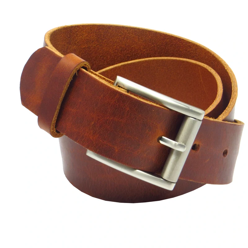 Ledergürtel mit Rollschnalle aus Rindsleder 4cm