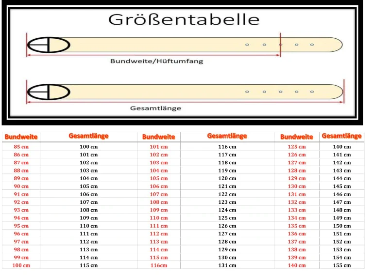 Ledergürtel mit Rollschnalle aus Rindsleder 4cm