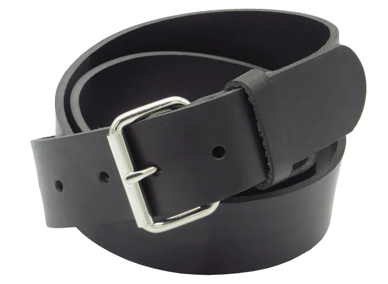 Übergröße Überlänge Arbeitsgürtel Ledergürtel Handwerkergürtel 4 cm breit schwarz Rindsleder